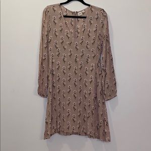 Gap Blush Floral Fit and Flare Dress